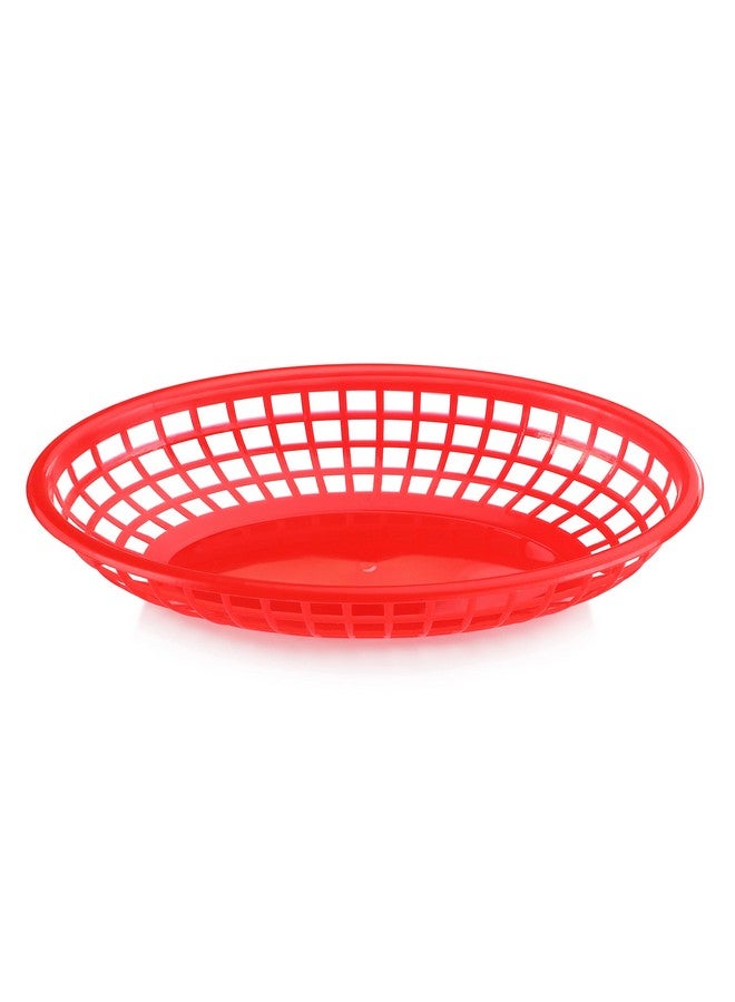 New Star Foodservice 44164 Fast Food Baskets, 9 1/4-Inch x 6-Inch Oval, Set of 12, Red - Image 2