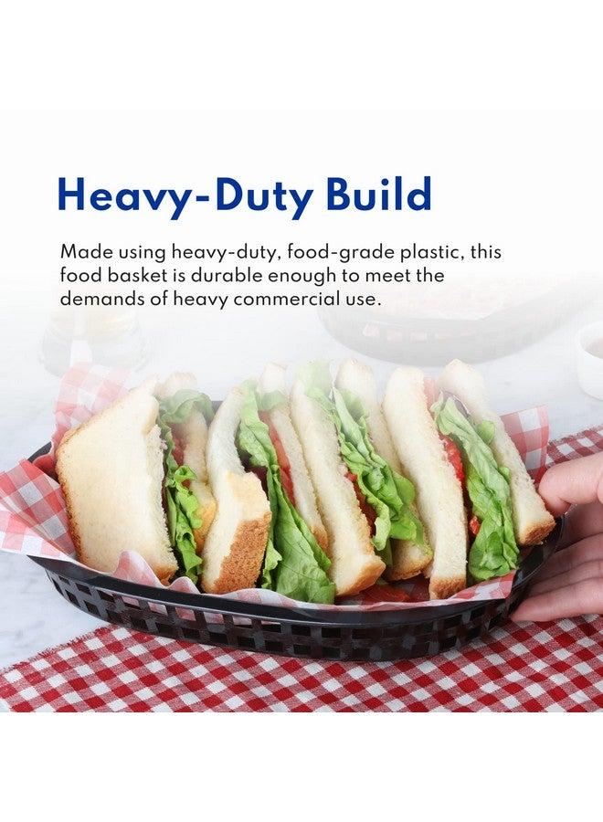 New Star Foodservice 44164 Fast Food Baskets, 9 1/4-Inch x 6-Inch Oval, Set of 12, Red - Image 4