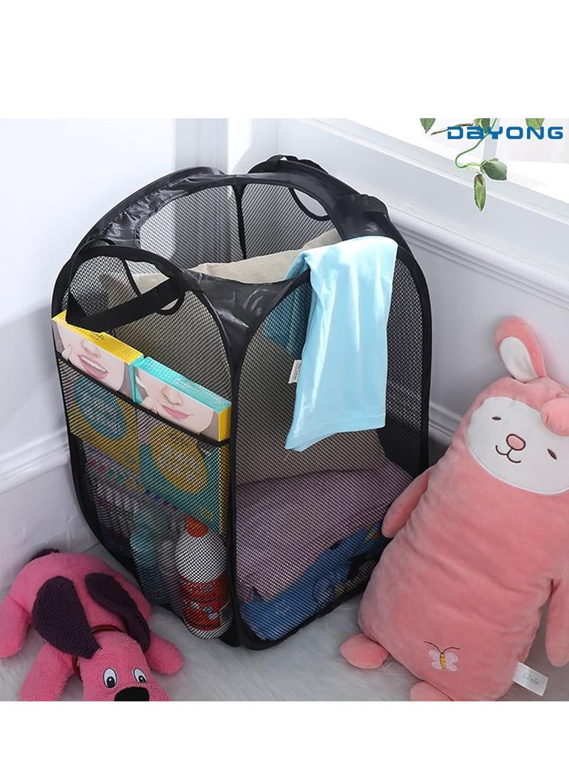 Raxoom Foldable Pop Up Net Laundry Basket - Mesh Collapsible Bag - Home Toy Organizer - Image 2