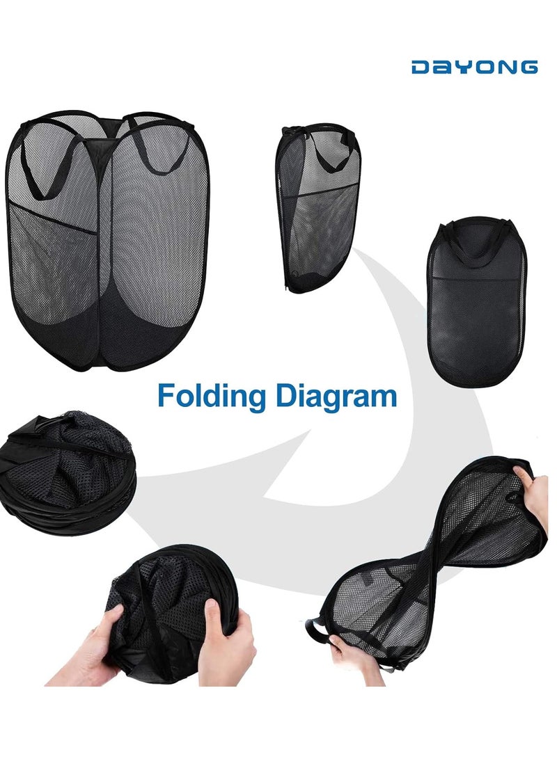 Raxoom Foldable Pop Up Net Laundry Basket - Mesh Collapsible Bag - Home Toy Organizer - Image 5