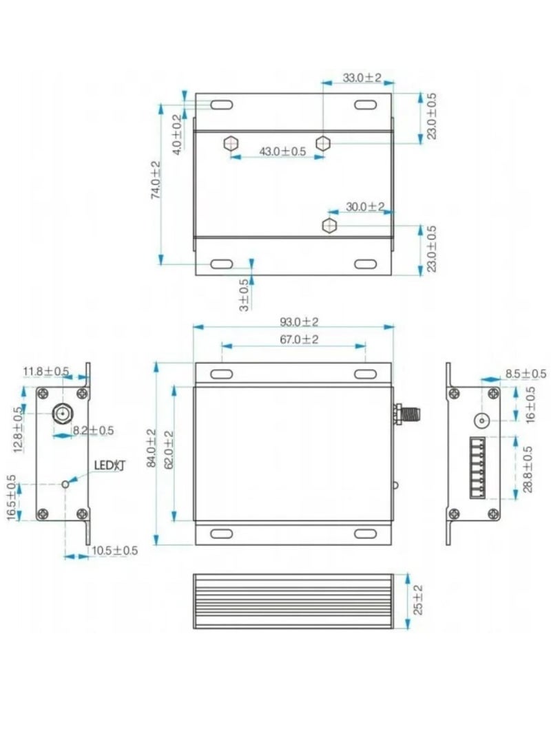 SV6300 3W +35dBm High Power 433MHz 6KM Ultra Long Distance Si4432 FSK Wireless Transceiver Module x 2 Sets - Image 5