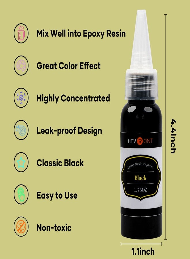 HTVRONT Black Epoxy Pigment - 1.76 oz/50 ml Black Resin Pigment Paste, Higher Concentrated and Easy to Mix Black Epoxy Dye for Resin Coloring, Tables, Tumbler - Image 4