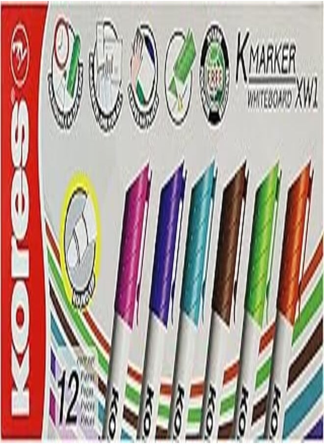 Kores Whiteboard marker kores round tip xw1 brown no:20838 (12 pieces) 