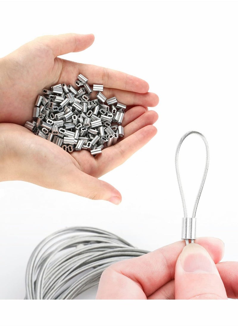 Generic Aluminum Crimping Loop Sleeve 1/16", Cable Ferrule Wire Rope Sleeves Loop Sleeve (200 Pcs)  - Image 4