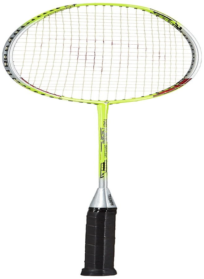 Triumph Turbo Graphite Composite Light Weight Strung Badminton Racket with Cosmic-3R Single Compartment Badminton Bag Lime/Sky - Image 1
