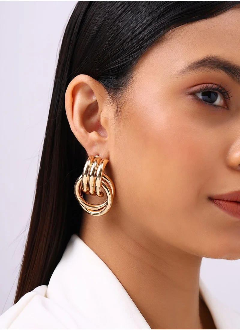 Priyaasi Plated Contemporary Drop Earrings