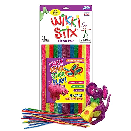 WikkiStix Wikki Stix Arts and Crafts for Kids Triple Play Pack, Non-Toxic, Waxed Yarn, Fidget Toy, Reusable Molding and Sculpting Playset, American Made, 3 Color Sets, 144 Count - Image 2