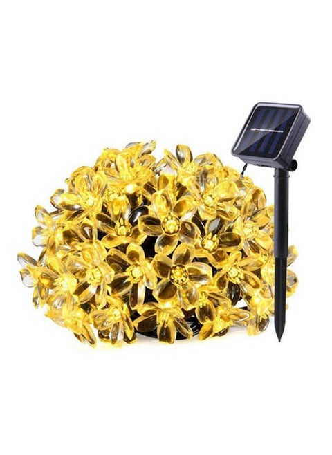 Solar Flower LED String Light Gold 9 x 10cm