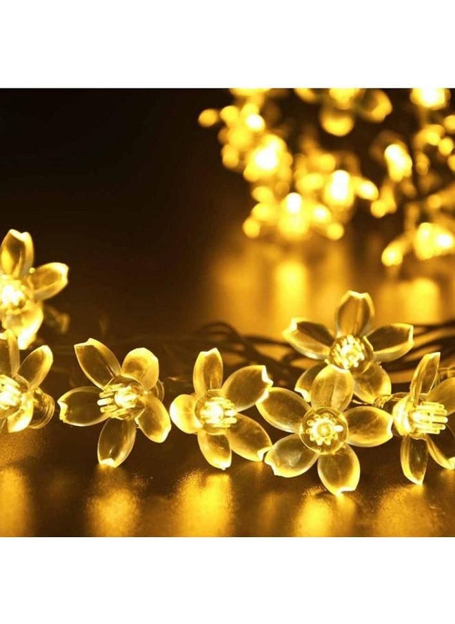 NIBEMINENT - Solar Flower LED String Light Gold 9 x 10cm - Image 1