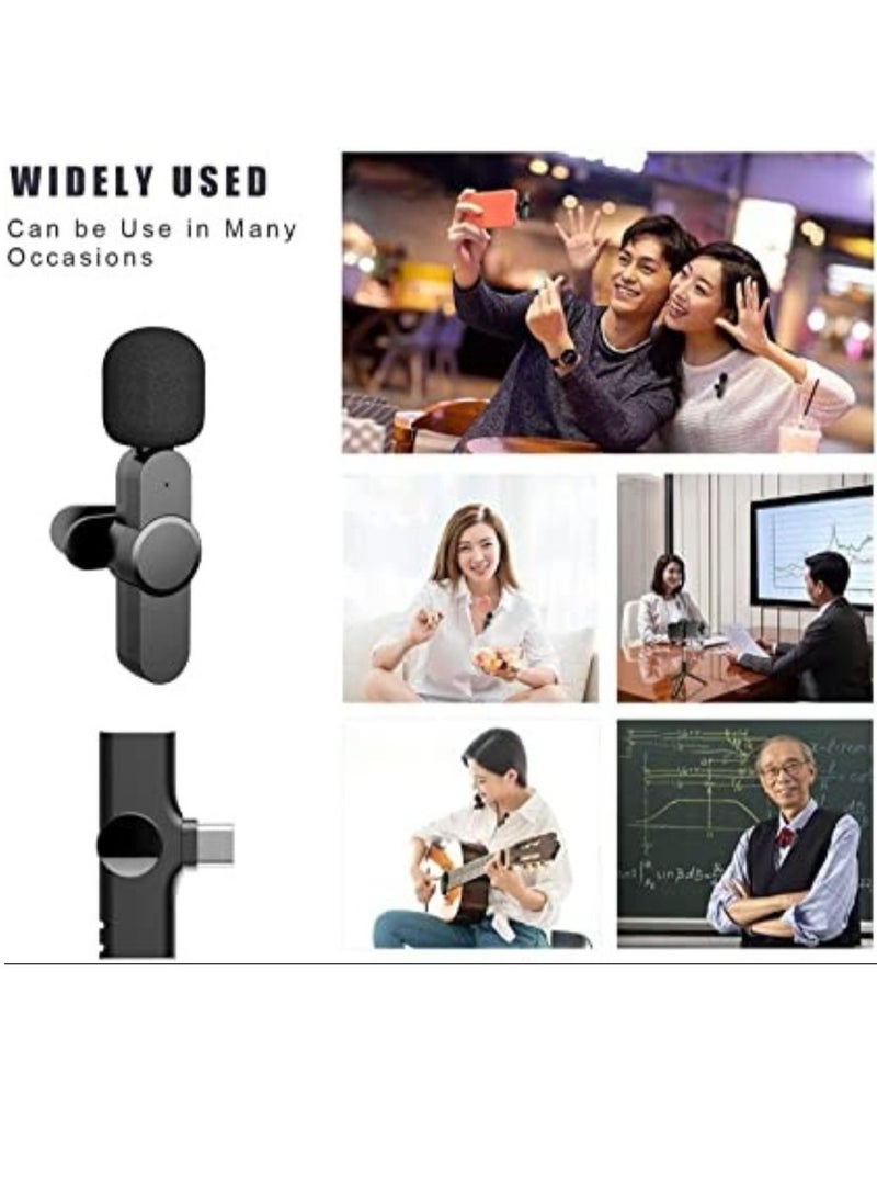 2 in 1 iphone or type-c Wireless Lavalier Microphone For IPhone, Plug Play, Portable Audio Video Recording Mic for Youtube, Live Stream, Vlog, Interview, Laptops PC - Image 2