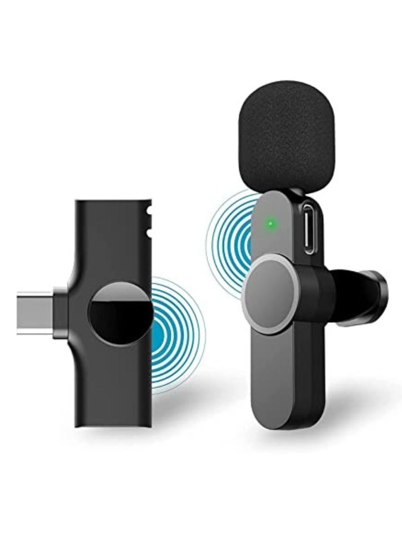 2 in 1 iphone or type-c Wireless Lavalier Microphone For IPhone, Plug Play, Portable Audio Video Recording Mic for Youtube, Live Stream, Vlog, Interview, Laptops PC - Image 1