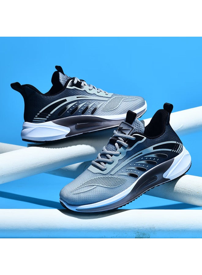 Double Star Eight Special Running Shoes Men's Summer Breathable Sports Shoes Lightweight Mesh Soft Bottom All-match Work Casual Shoes Men Gray 44 - Image 4