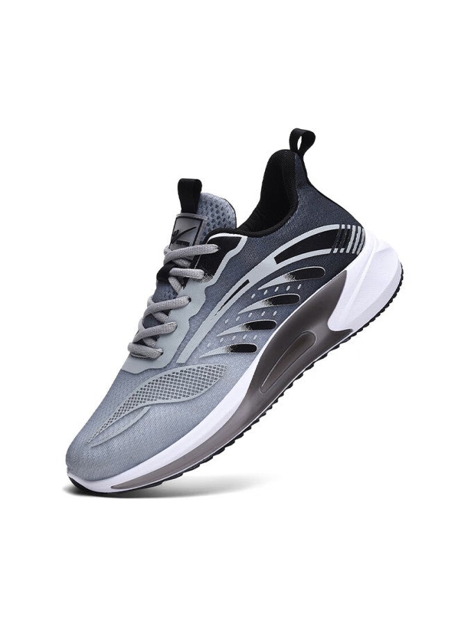 Double Star Eight Special Running Shoes Men's Summer Breathable Sports Shoes Lightweight Mesh Soft Bottom All-match Work Casual Shoes Men Gray 44 - Image 3