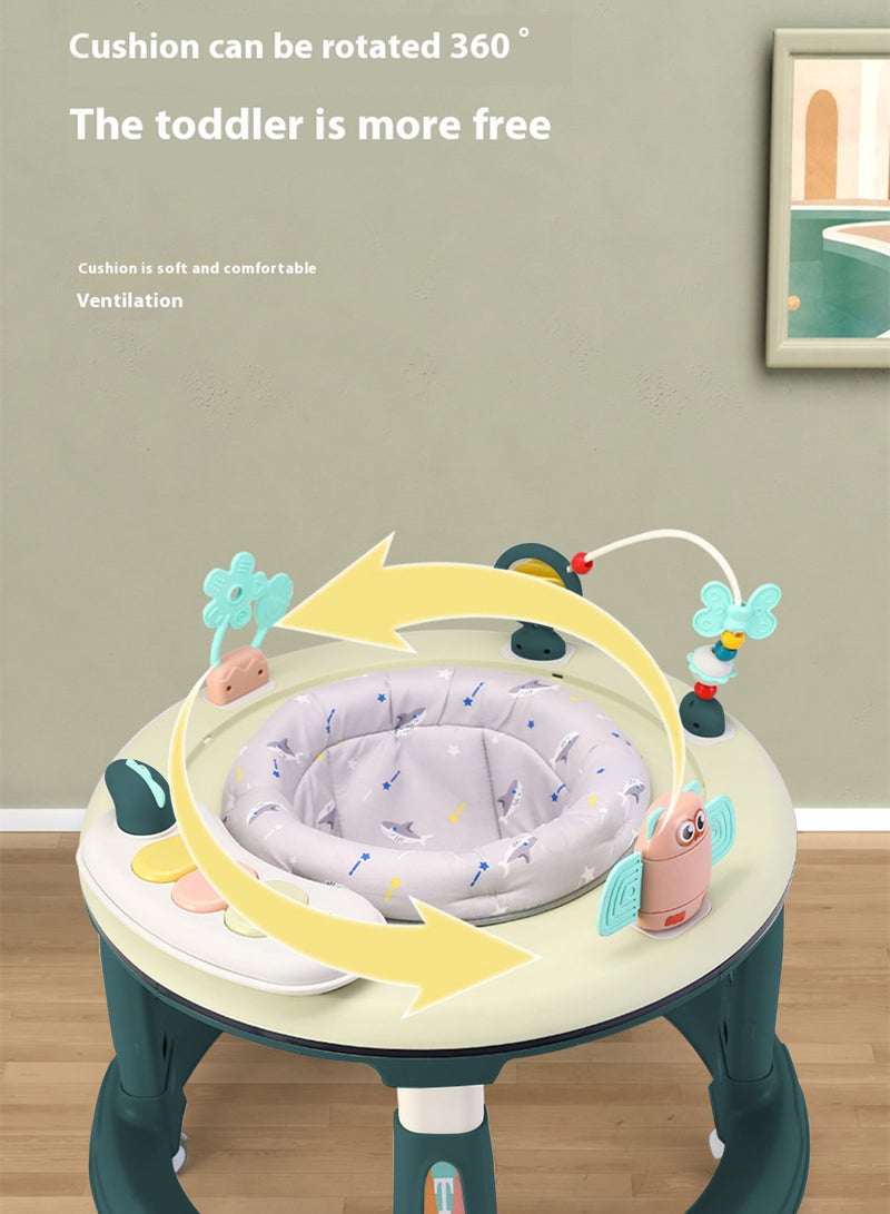 ما بيبي مكافحة انقلاب طفل المشاية ، طفل المشاية مع مقعد الدوران وصينية لعبة ، تعلم المشاية مع الضوء والموسيقى ، يمكن الجلوس والدفع ، - Image 3