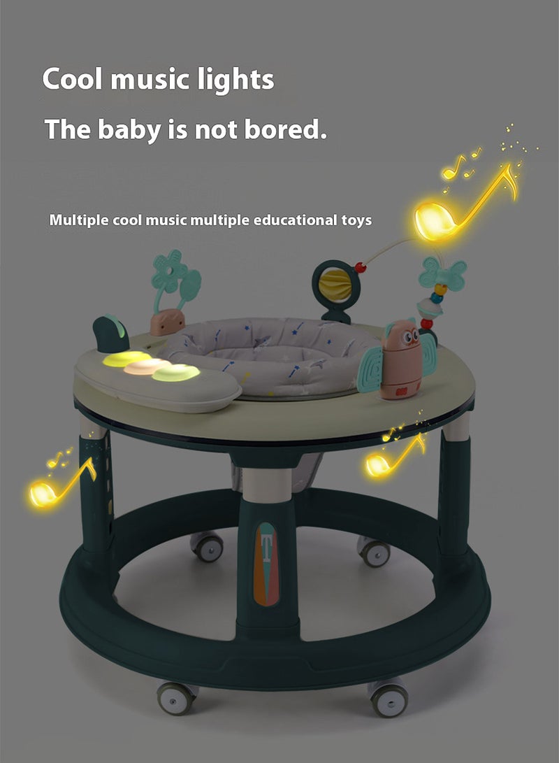 ما بيبي مكافحة انقلاب طفل المشاية ، طفل المشاية مع مقعد الدوران وصينية لعبة ، تعلم المشاية مع الضوء والموسيقى ، يمكن الجلوس والدفع ، - Image 5
