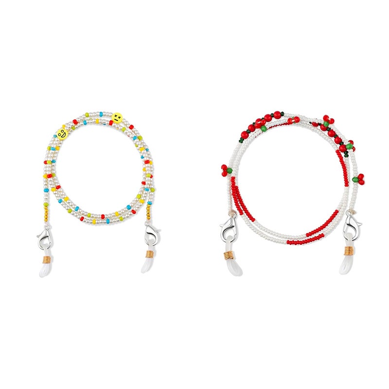 KHOLAD Mask Lanyard Eyeglasses Chain Healing Crystal Beaded Sunglasses Chains with Pearl for Women - Image 1
