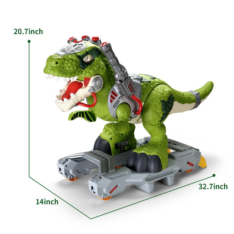 BLF FUN Dinosaur Ride On Toy Cars for Kids, Toddler Electric Ride On Toys with Music, Light & Smoke, Preschool Kids Scooter Foot-to-Floor Walker Indoor Outdoor,Birthday Easter Gifts for Boys Age 3 4 5 - Image 2