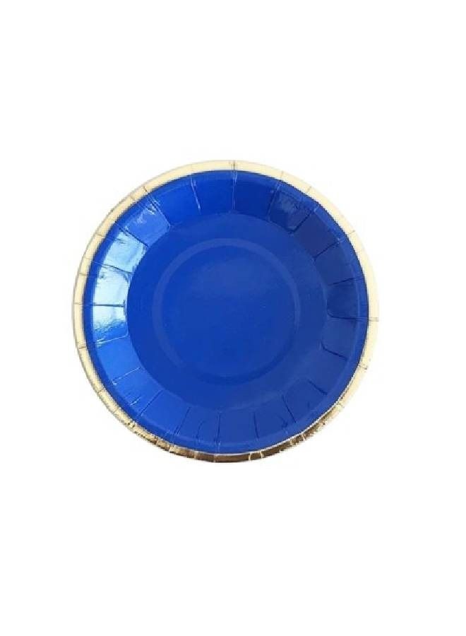 ThePartyPopper 4 Inches Round Canape Plates (Dark Blue) 
