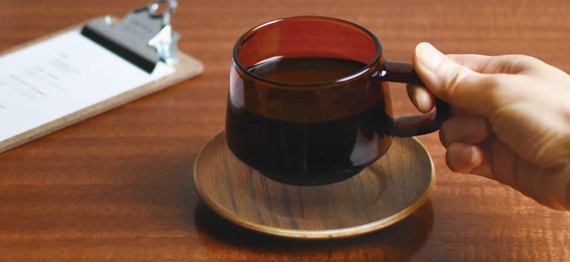 KINTO 21742 SEPIA Cup & Saucer, 9.1 fl oz (270 ml), Amber, Heat-Resistant Glass, Gift, Present - Image 3