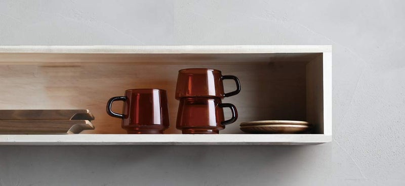 KINTO 21742 SEPIA Cup & Saucer, 9.1 fl oz (270 ml), Amber, Heat-Resistant Glass, Gift, Present - Image 5