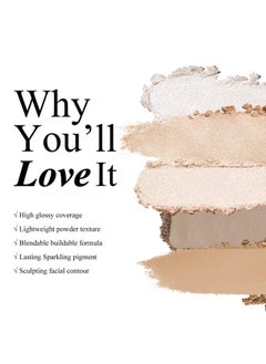 KYDA Face Sculpting Contour Palette Smooth Matte Contour Pressed Powder Ultrafine Lightweight Easy To Blend Multiuse Baked Contour Makeuptaupe  - Image 2