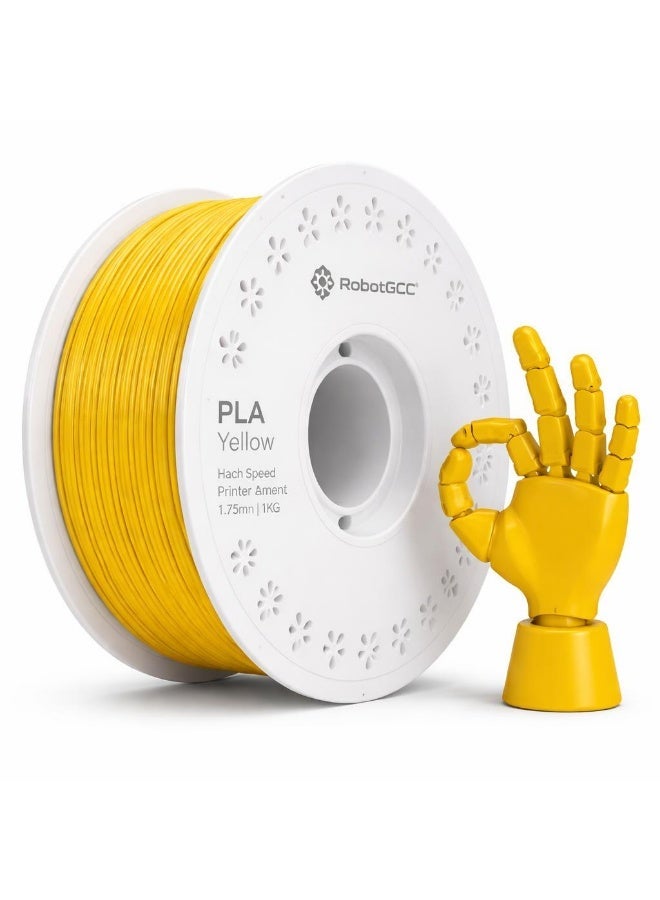 Yellow Pla Eco Filament 1 75Mm 1Kg 3D Printer Filament Eco Friendly Pla Material Easy Print Filament Smooth Extrusion Low Warping Stable Diameter 0 05Mm Matte Yellow Pla High Speed Fdm Printing Filament Low Odor Precision Printing Material Bright Col