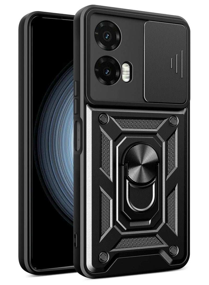 motorola moto g35 cover Generic Shield Full Protection Case With Metal Ring &Slide Camera Cover For moto g35 case