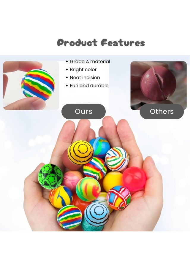 VIO 24 PCS Bouncy Balls 32mm Assorted Bouncy Balls Pack High Bouncing Toys for Kids Party Gifts Goodie Bags Stuffers Favors for Kids Birthdays Variety Assortment Colorful Small Rubber Bouncing Balls Treasure Box Prizes Bouncy Balls for Kids Toys for Classroom Prizes Party Toys for Kids 3 4 5 6 7 8 9 10 Birthday Gifts - Image 3