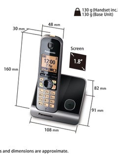 Panasonic Panasonic Digital Cordless Phone With Stand Black/Yellow  - Image 3