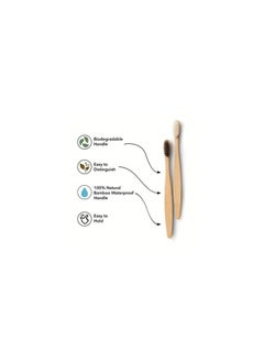 LANGMANNI White Bamboo Toothbrushes | Soft Bristles Toothbrushes |, Natural Bamboo Toothbrush Set | Biodegradable & Compostable Charcoal Wooden Toothbrushes(3pcs )  - Image 4