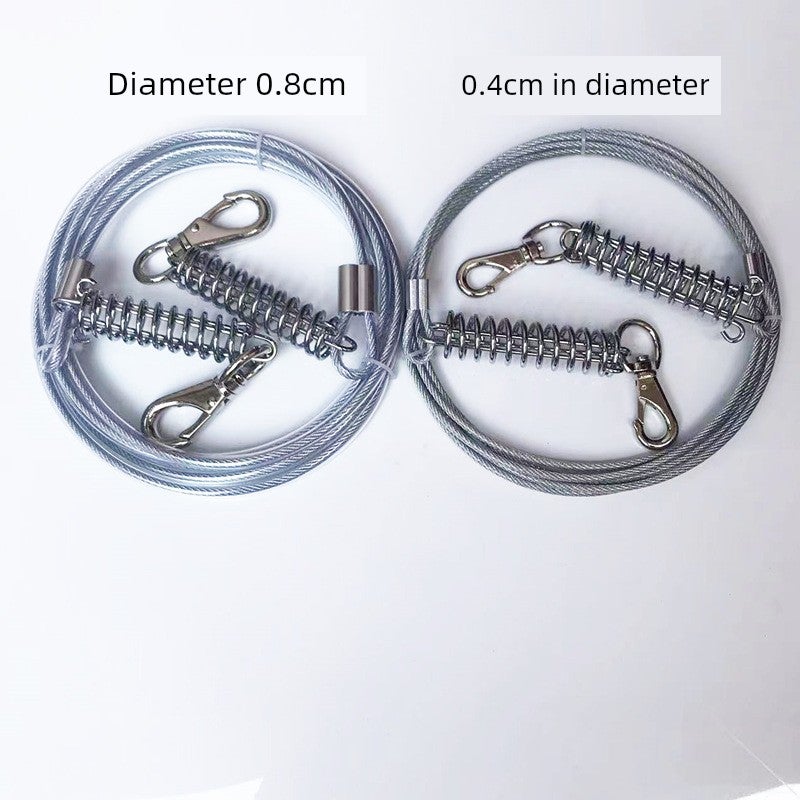 Wire anti-bite dog chain, large dog, medium dog, small dog collar, leash, one-to-two explosion-proof leash - Image 3