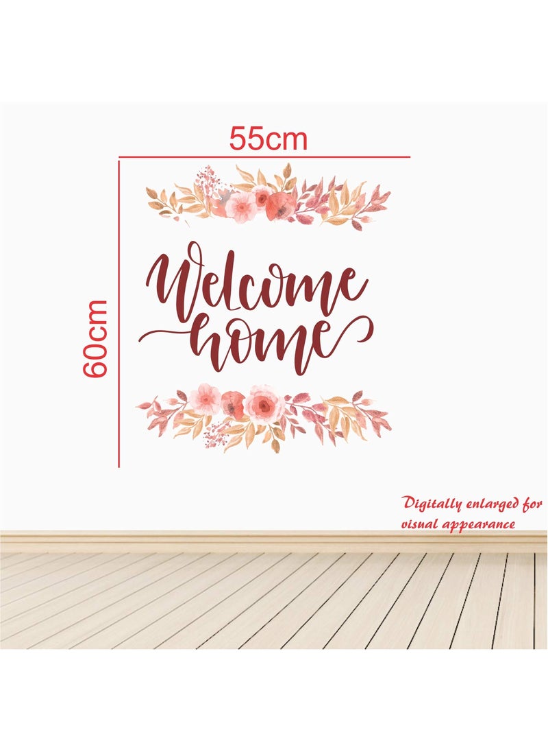StickMe - StickMe Welcome Home Wall Sticker (PVC Vinyl, 55 X 60 cm, Multicolour) - Image 1
