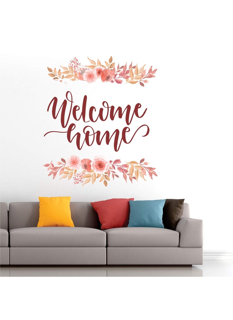 StickMe - StickMe Welcome Home Wall Sticker (PVC Vinyl, 55 X 60 cm, Multicolour) - Image 1