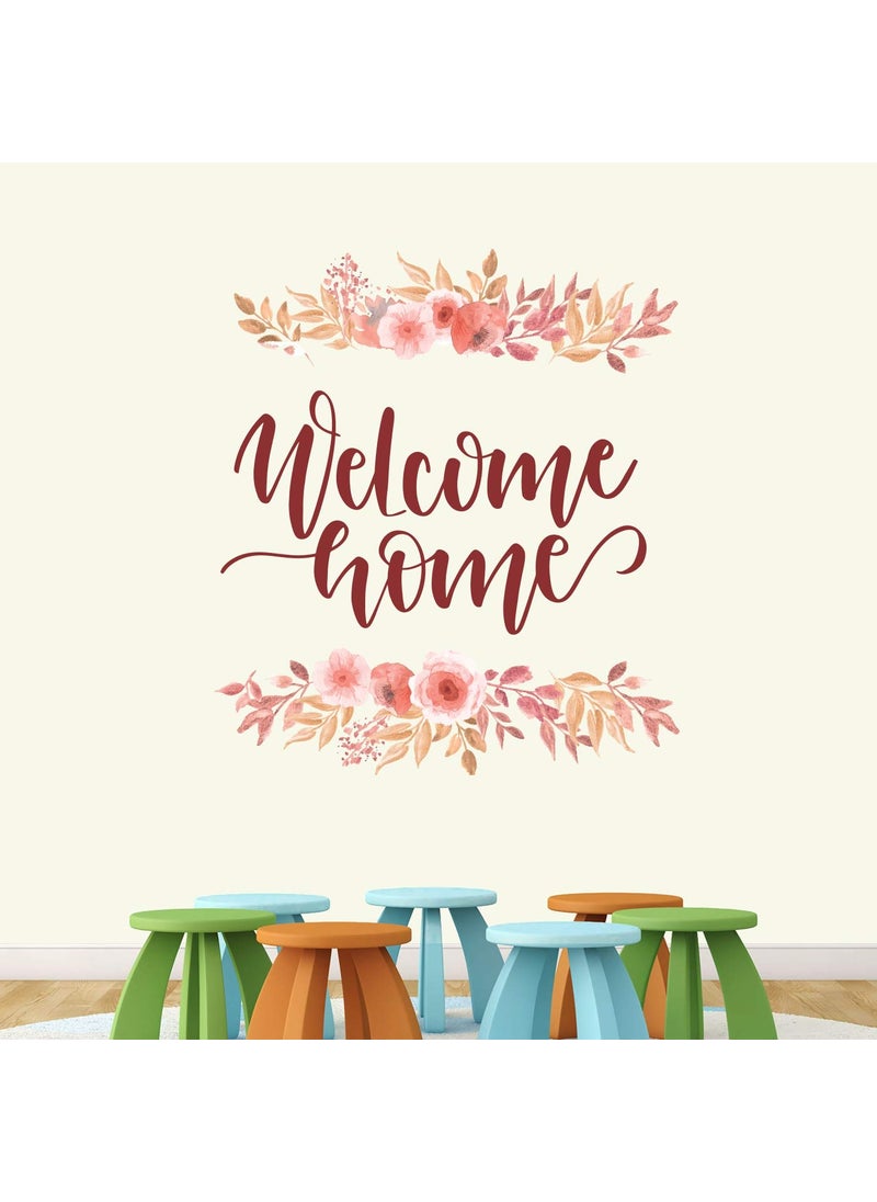 StickMe - StickMe Welcome Home Wall Sticker (PVC Vinyl, 55 X 60 cm, Multicolour) - Image 1