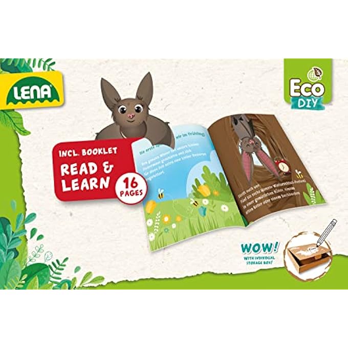 Lena 42830 ECO UPCYCLING VILLAGE SHEETS AND HOUSEHOLD ITEMS, PLAY, ADHESIVE SET FOR BOYS AND GIRLS, PAPER CRAFTS FOR CHILDREN FROM 6 YEARS - Image 4