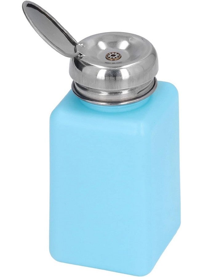 SCHOFIC One Touch Liquid Dispenser Pump IPA Bottle, ESD Safe durAstatic 6 oz, HDPE/Stainless Steel -(180ML, Blue, 1) - Image 1