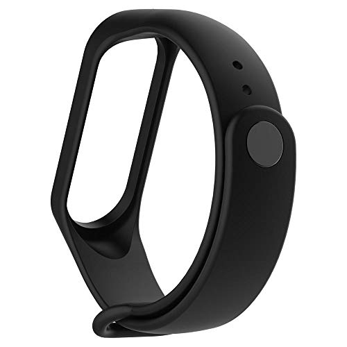 VEROX Replacement Strap Compatible with Mi Band 3 with Screen Guard Protector Film Combo Pack (Black) - Image 2