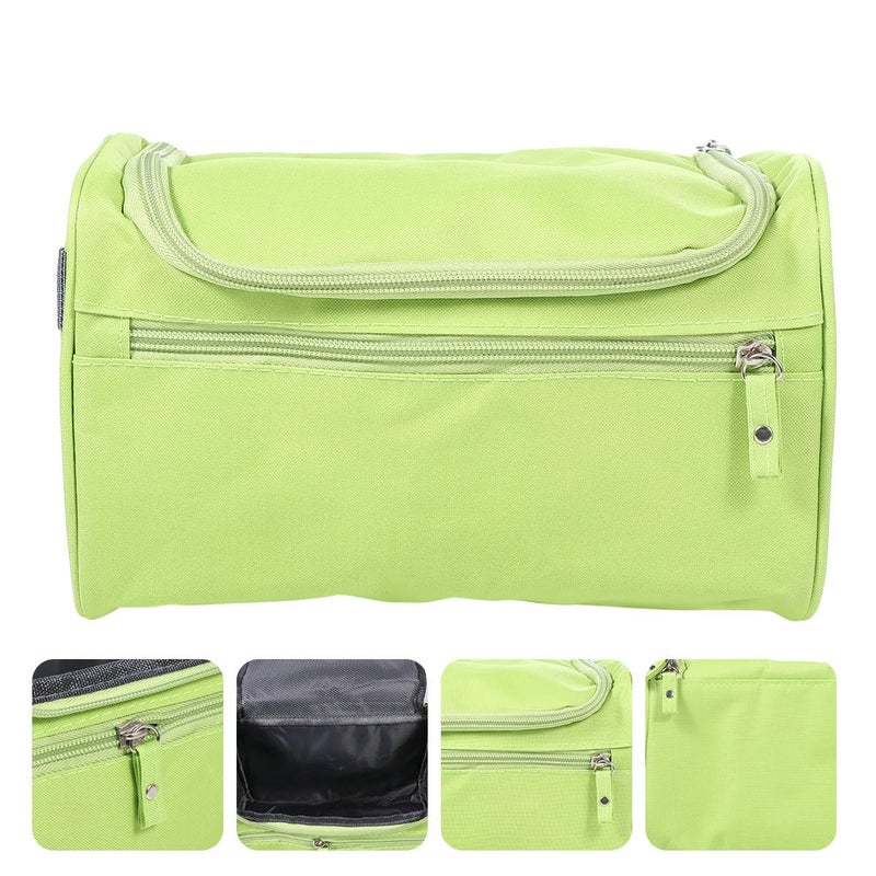 Waterproof Oxford Cloth Toiletry Bag Large Capacity Travel Cosmetic Pouch 25x14x13cm Green - Image 5