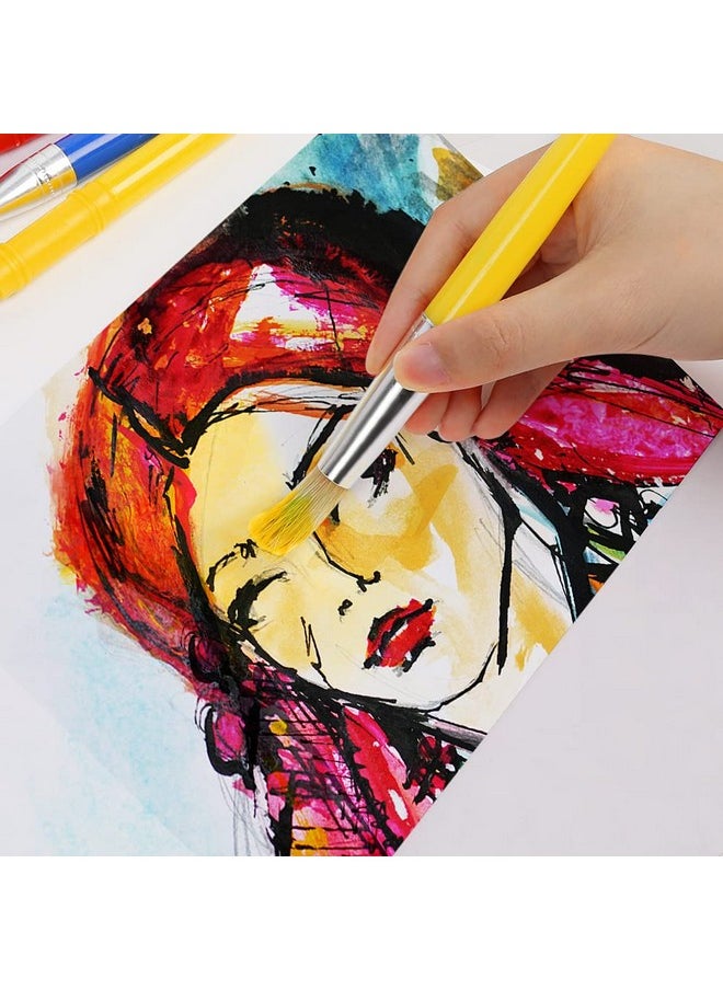 ماكبينكي 12 قطعة من فرش الرسم للأطفال، فرش الرسم للأطفال الصغار، فرش الرسم الكبيرة السمينة، فرش الرسم لمرحلة ما قبل المدرسة للرسم القابل للغسل، طلاء الأكريليك  - Image 5