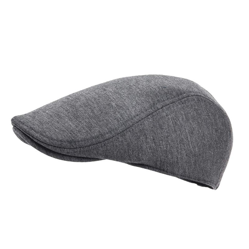 FEINION Men Cotton Newsboy Cap Soft Fit Cabbie Hat (Dark Grey) - Image 2