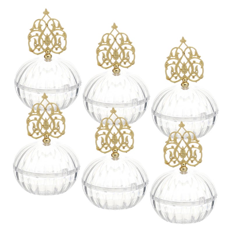 6pcs Candies Storage Boxes Wedding Candy Containers Party Candy Box With Dome - Image 1