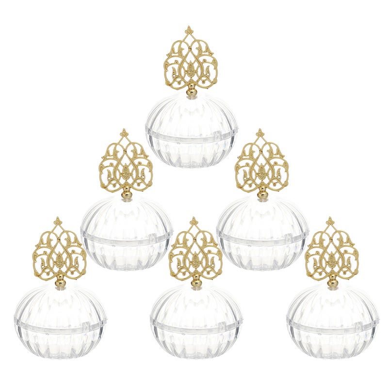 6pcs Candies Storage Boxes Wedding Candy Containers Party Candy Box With Dome - Image 2