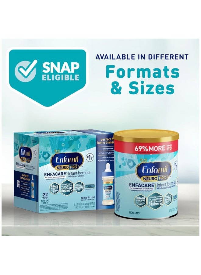 Enfamil - High Cal Premature Baby Formula Milk-Based with Iron, Brain-Building DHA, Vitamins & Minerals for Immune Health, Powder Can, 13.6 Oz (6 Count) - Image 1