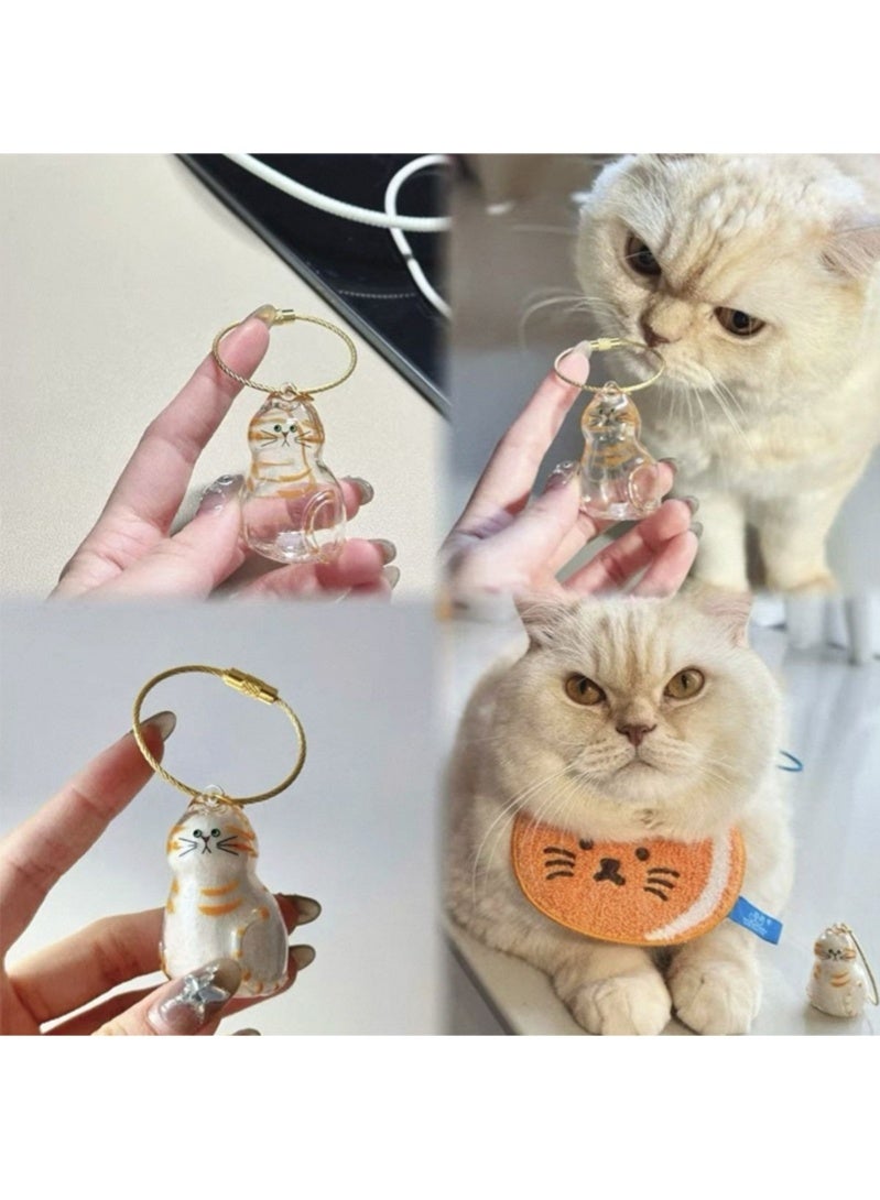 Valshar "Innovative 6-Piece Pet Lover Key Chain - Beautiful Cat Design With Commemorative Hair Storage" - Image 3