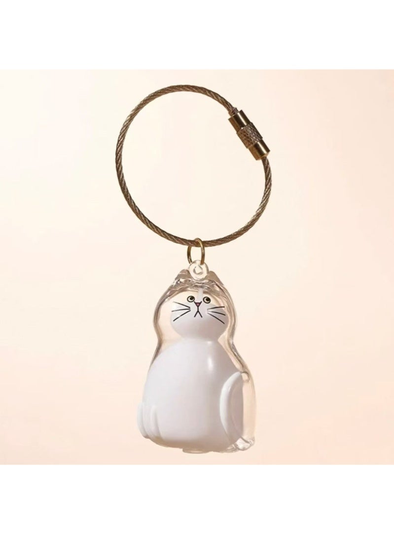 Valshar "Innovative 6-Piece Pet Lover Key Chain - Beautiful Cat Design With Commemorative Hair Storage" - Image 4