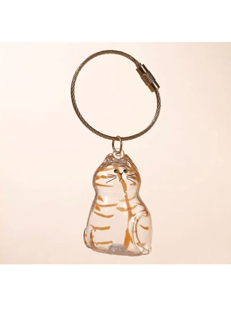 Valshar "Innovative 6-Piece Pet Lover Key Chain - Beautiful Cat Design With Commemorative Hair Storage" - Image 5