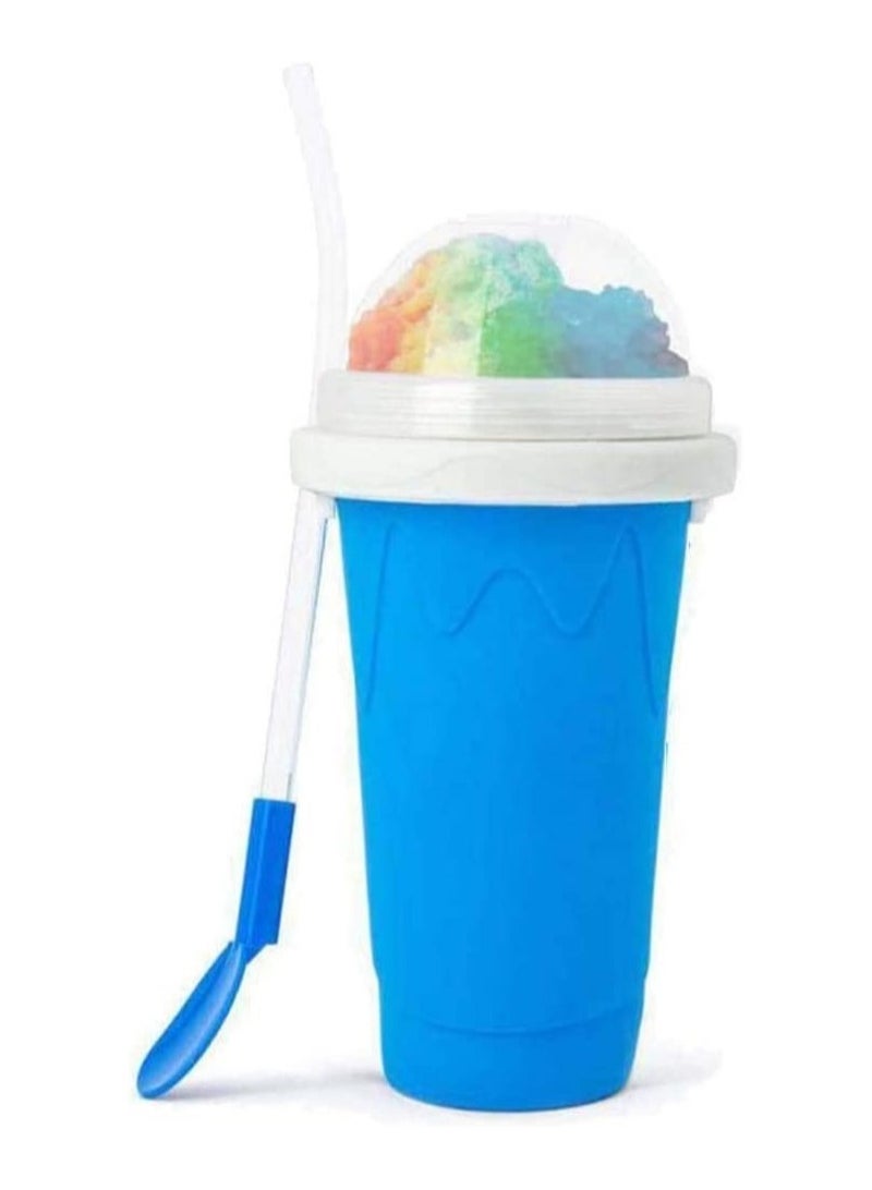 إلترازون Travel Portable Double Layer Silica Cup Pinch Cup Hot Summer Cooler Smoothie Silicon Cup Pinch into Ice Children's Adult Slushy Ice Cup - Image 1