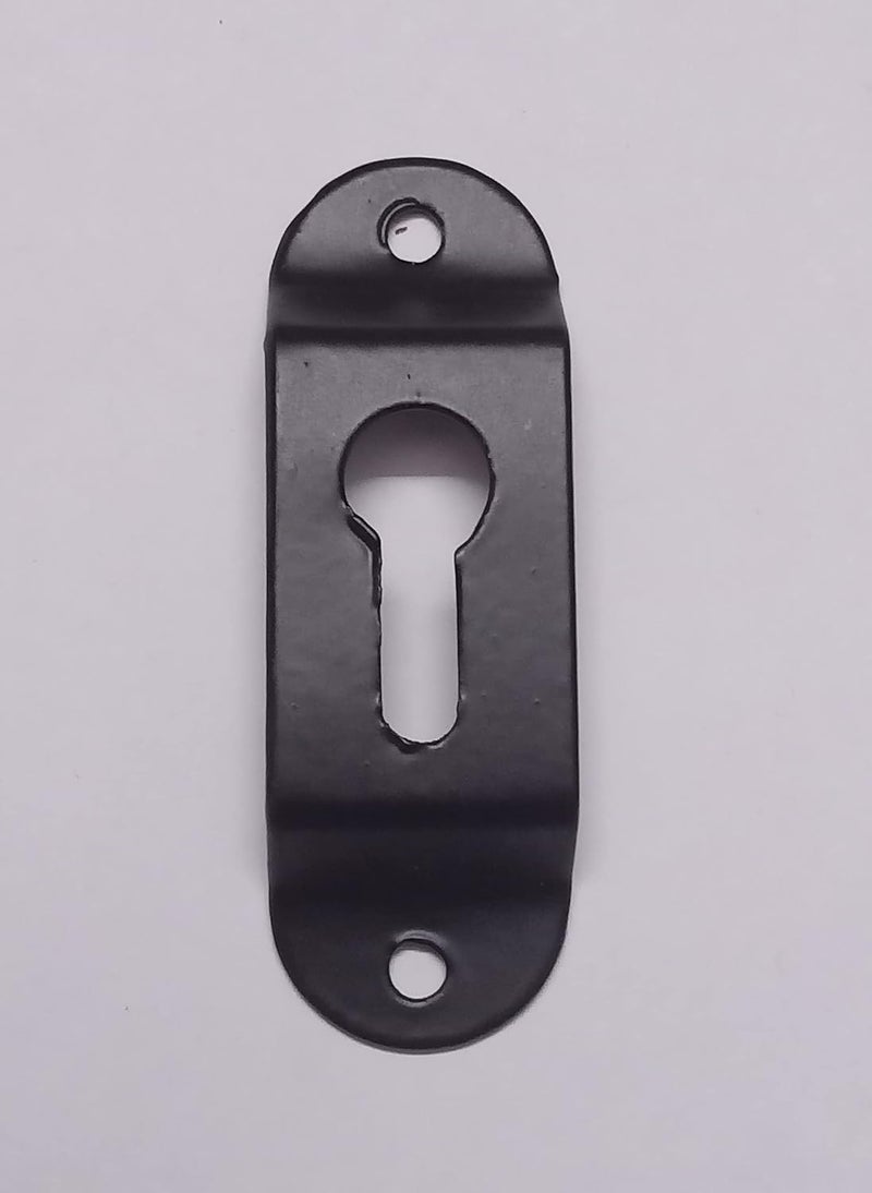 Teclican Black Single Keyhole Hangers with Screws Metal Keyhole Hanging Plates Hanging Brackets Metal Hanging Fasteners for Mirror Picture Frames, (60 x 20 mm) Pack of - (20) - Image 3