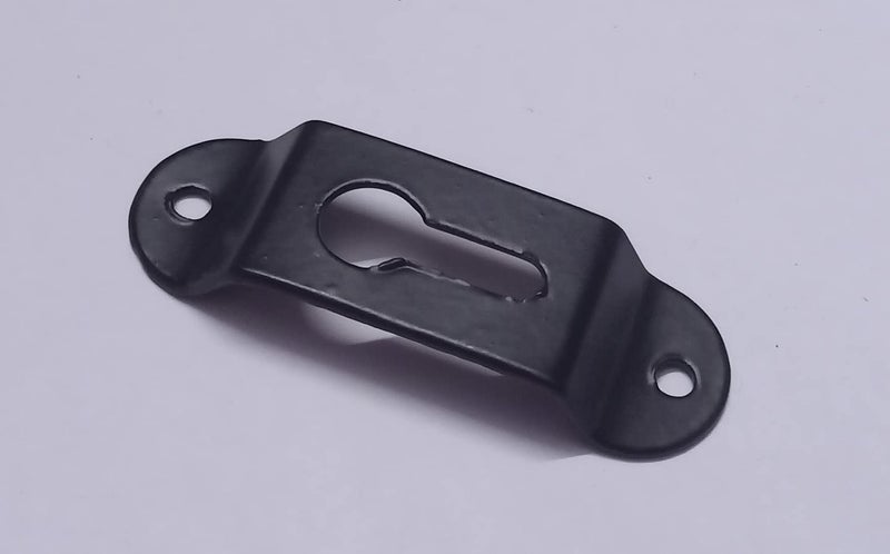 Teclican Black Single Keyhole Hangers with Screws Metal Keyhole Hanging Plates Hanging Brackets Metal Hanging Fasteners for Mirror Picture Frames, (60 x 20 mm) Pack of - (20) - Image 2