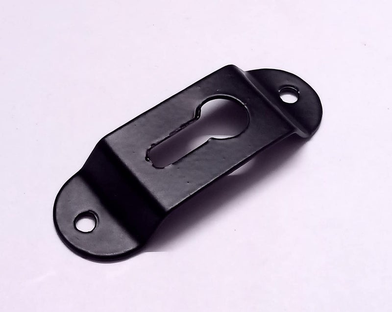 Teclican Black Single Keyhole Hangers with Screws Metal Keyhole Hanging Plates Hanging Brackets Metal Hanging Fasteners for Mirror Picture Frames, (60 x 20 mm) Pack of - (20) - Image 1